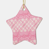 ROZE HART QUILT Keramische Star Ornament (Links)