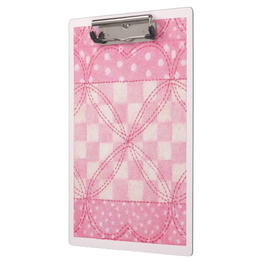 ROZE HART QUILT Klembord / roze (Links)