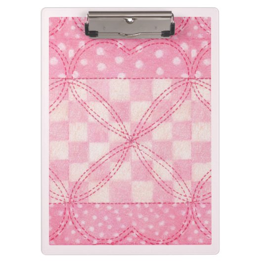 ROZE HART QUILT Klembord / roze (Voorkant)