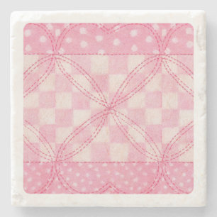 ROZE HART QUILT Marble Stone Onderzetter