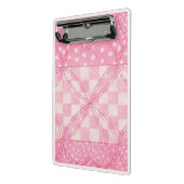 ROZE HART QUILT Mini Klembord / Roze (Angled2)