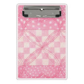 ROZE HART QUILT Mini Klembord / Roze (Voorkant)