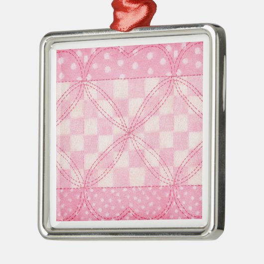 ROZE HART QUILT Premium Square Ornament (Links)