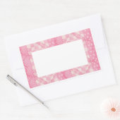 ROZE HART QUILT Rechthoek Matte Stickers (Envelop)