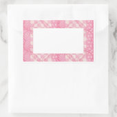 ROZE HART QUILT Rechthoek Matte Stickers (Tas)