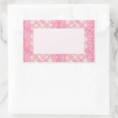 ROZE HART QUILT Rechthoek Matte Stickers / Roze (Tas)