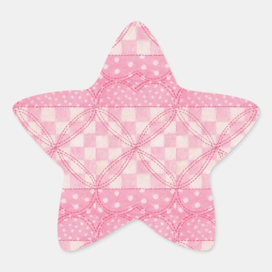 ROZE HART QUILT Star Stickers (Voorkant)