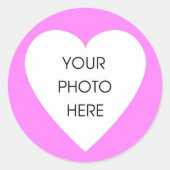 Roze hart rand Stickers (Voorkant)