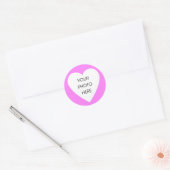 Roze hart rand Stickers (Envelop)