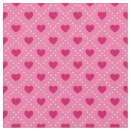 Roze Hart Raster Stof