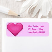 Roze Hart Retouradres Labels (Insitu)