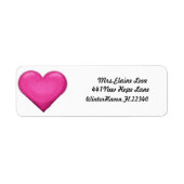 Roze Hart Retouradres Labels (Voorkant)