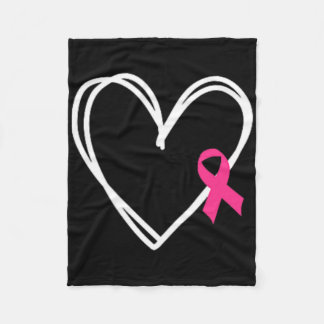 Roze Hart Ribbon Borstkanker Bewustzijn Vrouwen Ma Fleece Deken