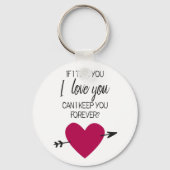 Roze hart Romantic quote Valentijn Sleutelhanger (Voorkant)