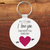 Roze hart Romantic quote Valentijn Sleutelhanger (Voorkant)