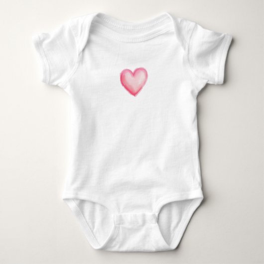 Roze hart romper (Voorkant)