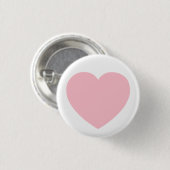 Roze hart ronde button 3,2 cm (Voorkant /achterkant)