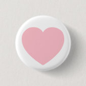 Roze hart ronde button 3,2 cm (Voorkant)