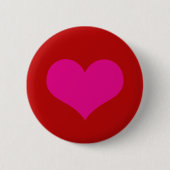 Roze hart ronde button 5,7 cm (Voorkant)