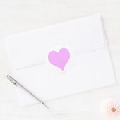 Roze hart ronde sticker (Envelop)
