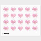 Roze Hart Rood & Gouden Harten Valentijns's Party Ronde Sticker (Vel)