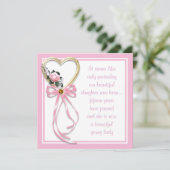 Roze Hart Rozen Quinceanera Uitnodiging (Staand voorkant)