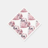 Roze Hart Rozenkwarts Liefdeskristal Feest Servet (Hoek)