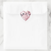Roze Hart Rozenkwarts Liefdeskristal Feestje Ronde Sticker (Tas)