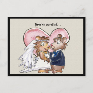 Roze Hart Schattigee bruiloft Save the Date Kaarte Aankondigingskaart