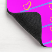 Roze Hart Scroll Muismat (Hoek)