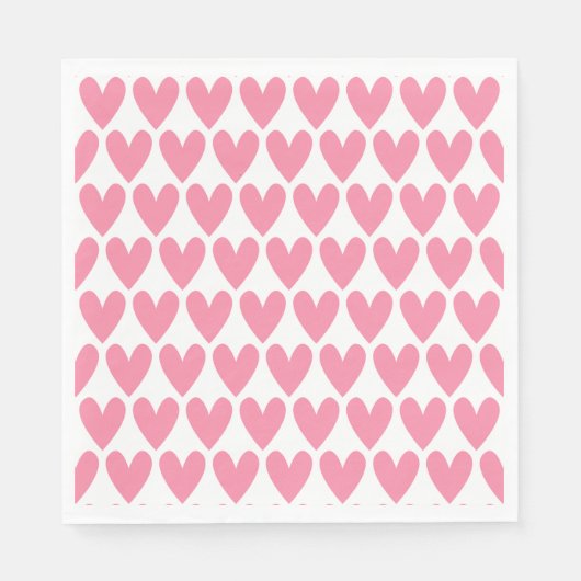 Roze hart servet (Voorkant)