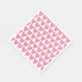 Roze hart servet (Hoek)