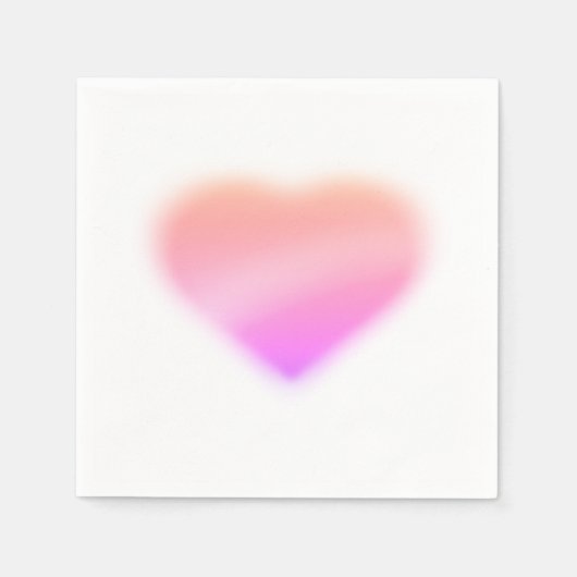 roze hart servet (Voorkant)