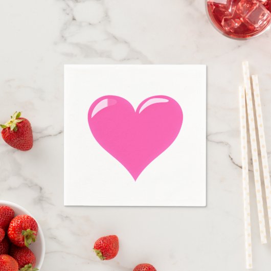 Roze hart servetten liefde (Insitu)