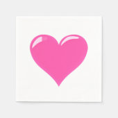 Roze hart servetten liefde (Voorkant)