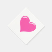 Roze hart servetten liefde (Hoek)