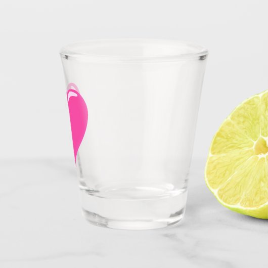 Roze Hart Shot Glas (Rechts)
