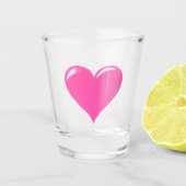 Roze Hart Shot Glas (Voorkant)