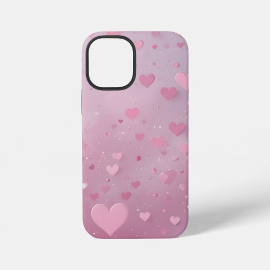 Roze Hart Shower iPhone Hoesje (Achterkant)