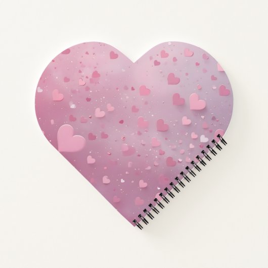 Roze Hart Shower Notitieboek (Achterkant)