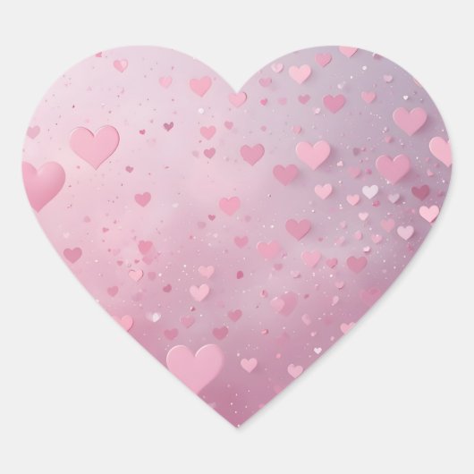 Roze Hart Shower Sticker (Voorkant)