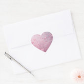 Roze Hart Shower Sticker (Envelop)