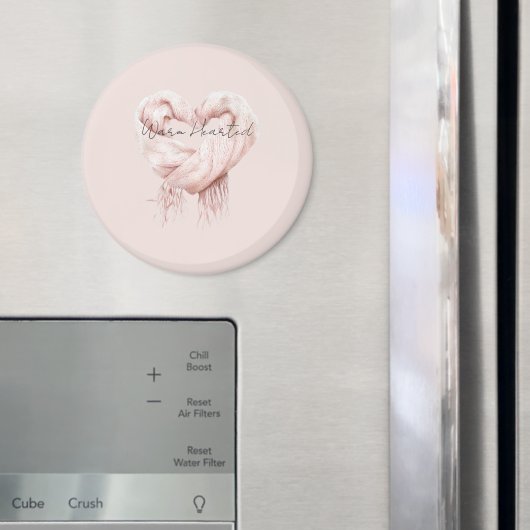 Roze Hart Sjaal Warm Hart Magneet (Insitu (Koelkast))