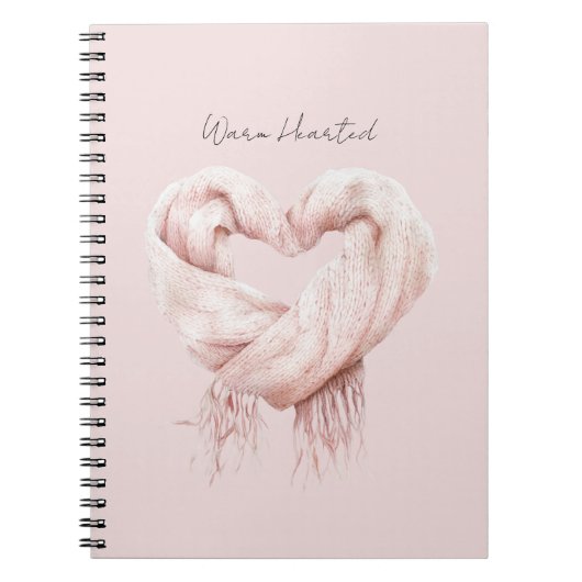 Roze Hart Sjaal Warm Hart Notitieboek (Voorkant)