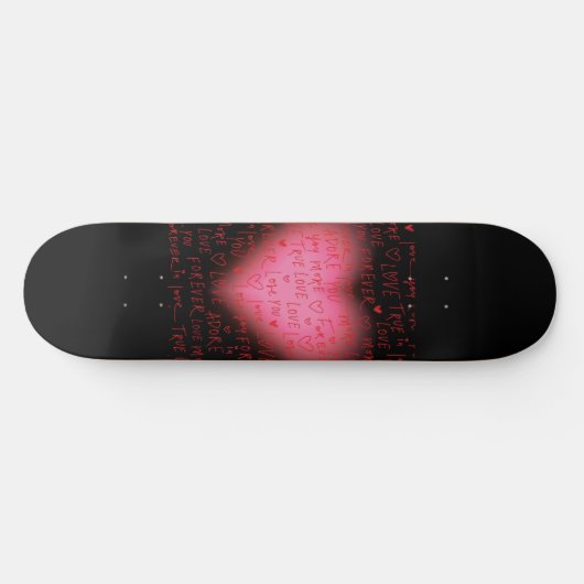 Roze Hart Skateboard (Horizontaal)