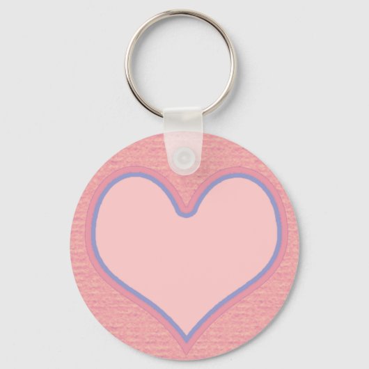 roze hart sleutelhanger (Voorkant)