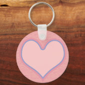 roze hart sleutelhanger (Voorkant)
