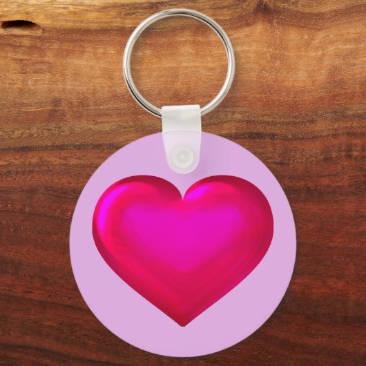 Roze hart sleutelhanger (Voorkant)