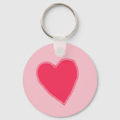 Roze hart sleutelhanger (Voorkant)