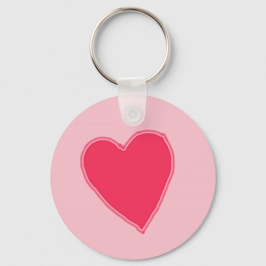 Roze hart sleutelhanger (Voorkant)